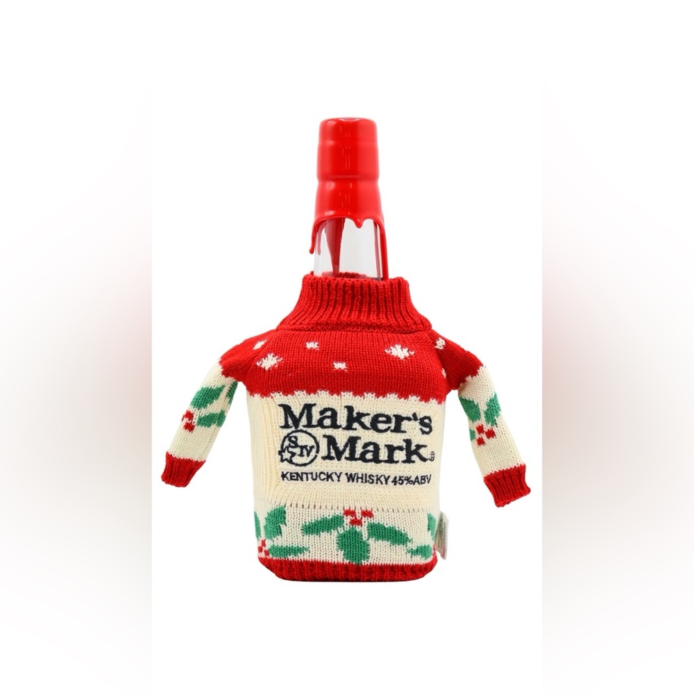 Maker’s Mark Mini Christmas Bottle Sweater